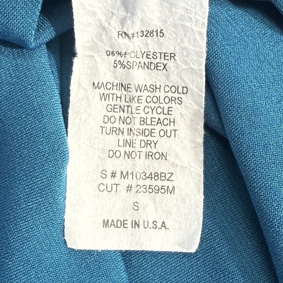 Vtg Y2K Fairycore Top Sz S Embellished Sleeveless Teal Beaded whimsical - Picture 7 of 8